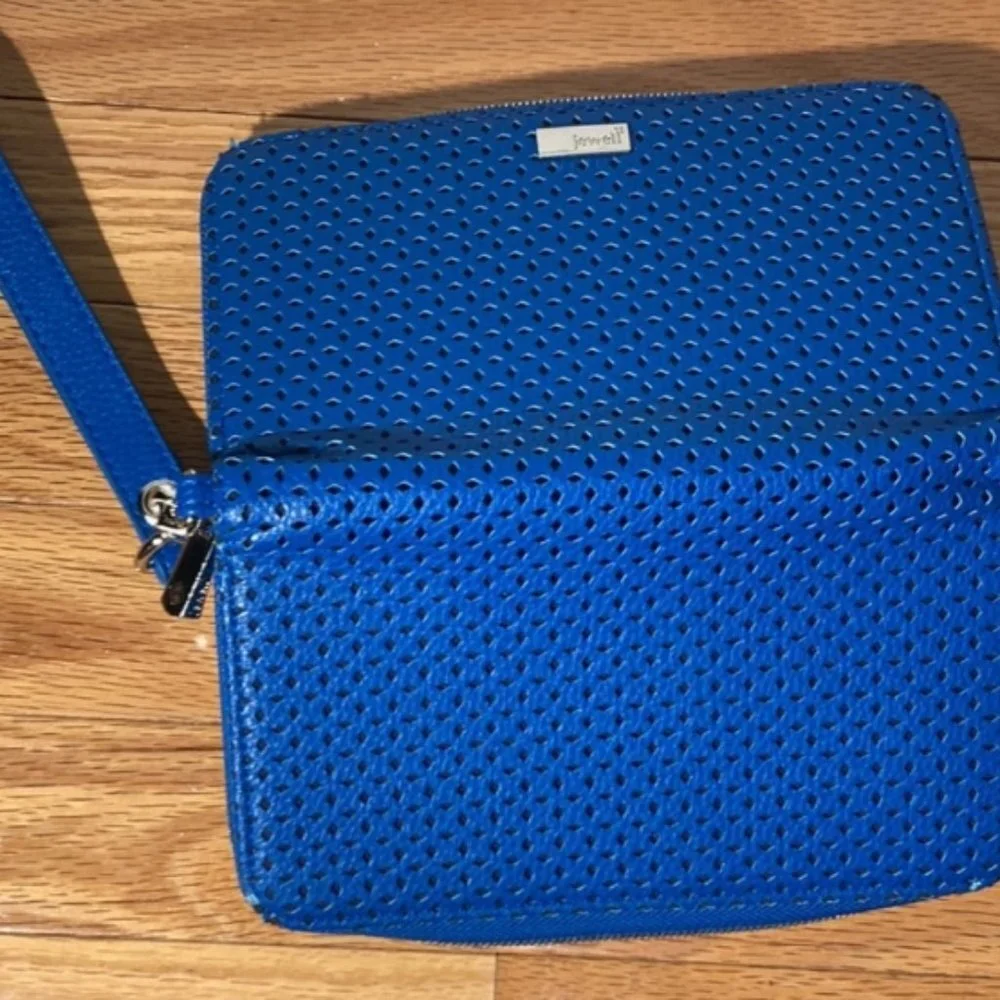 Jewell Royal Blue Zippered Long Wallet Excellent Used Condition - Picture 5 of 6